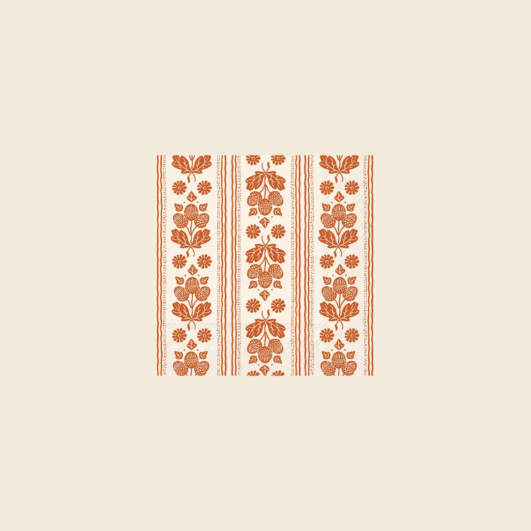 Autumn Orange Cocktail Napkin