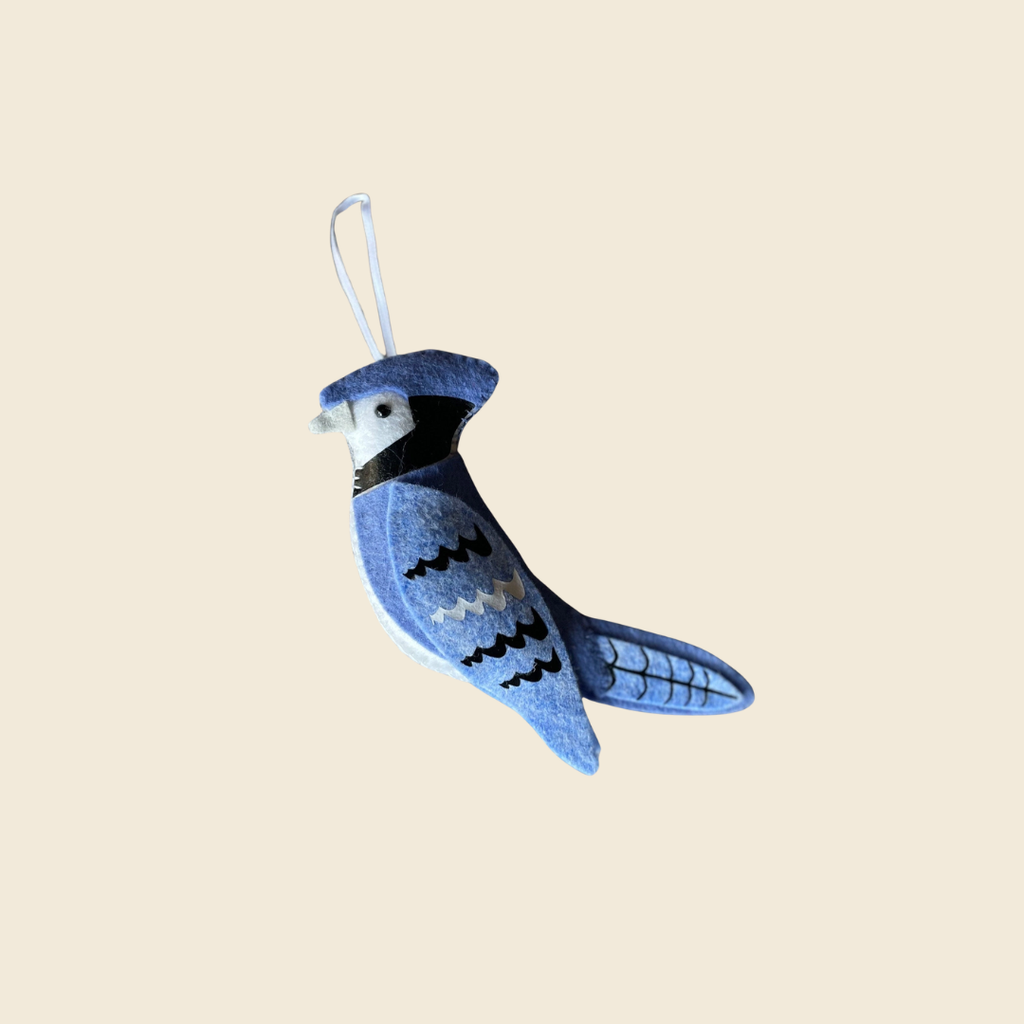 Felt Blue Jay Ornament
