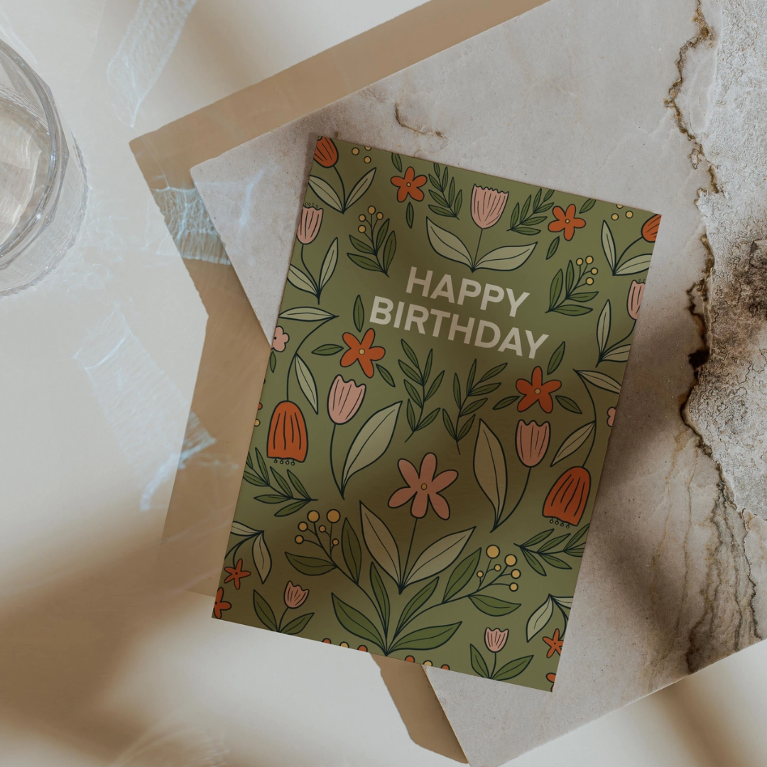 Garden Happy Birthday Card