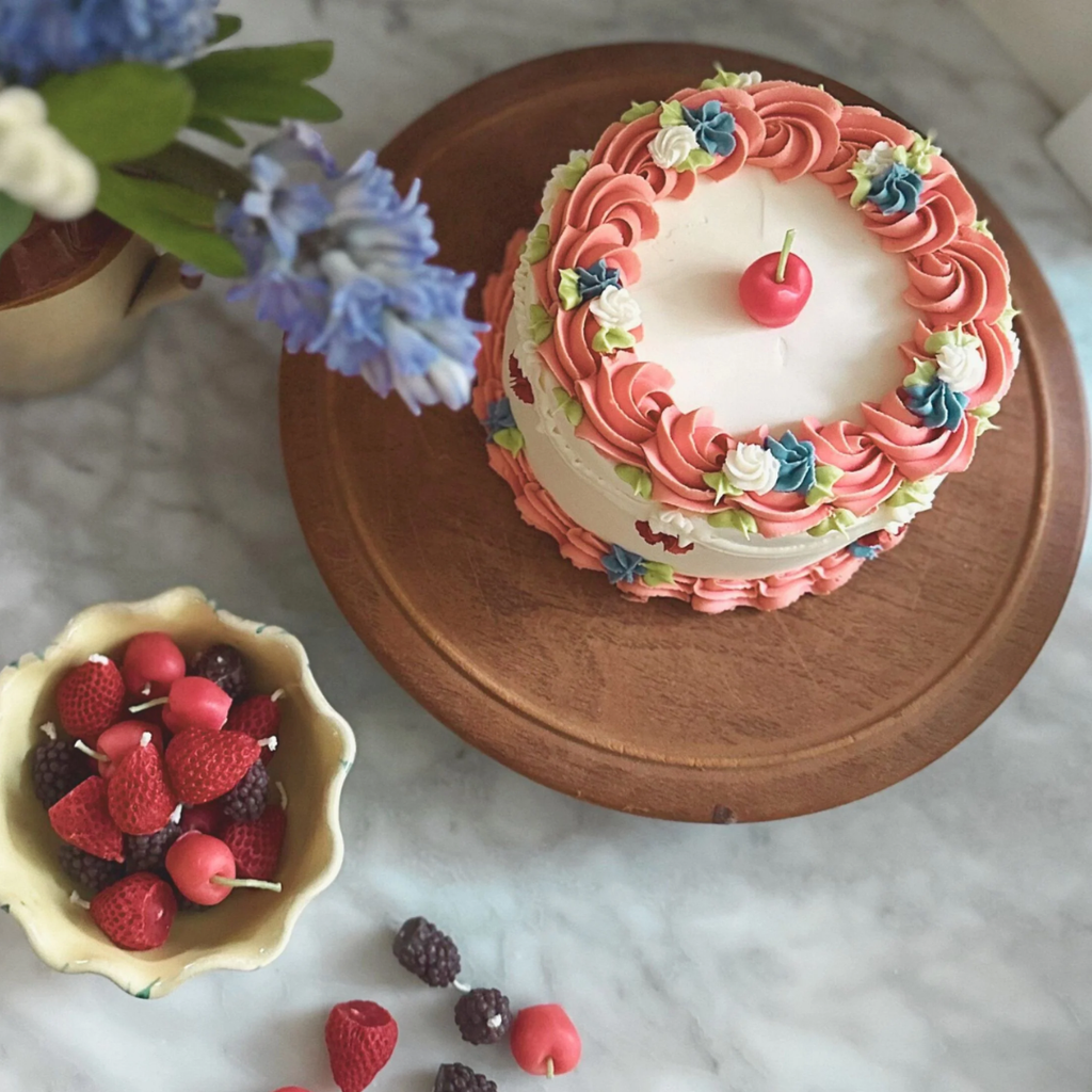 Red Cherries Beeswax Candle Box