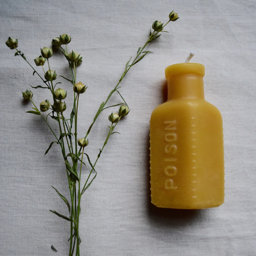 Poison Bottle Beeswax Candle
