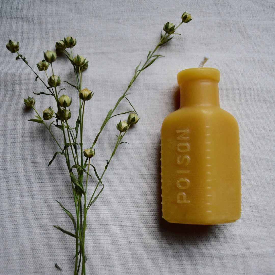 Poison Bottle Beeswax Candle