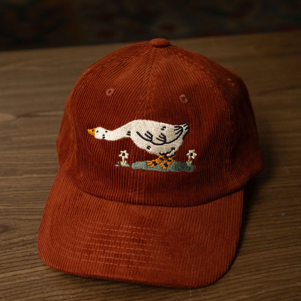 Reaching Goose Rust Corduroy Hat