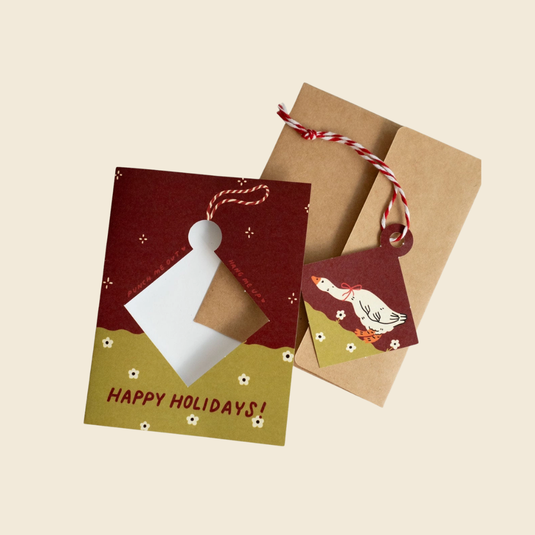 Holiday Goose Punch Out Card