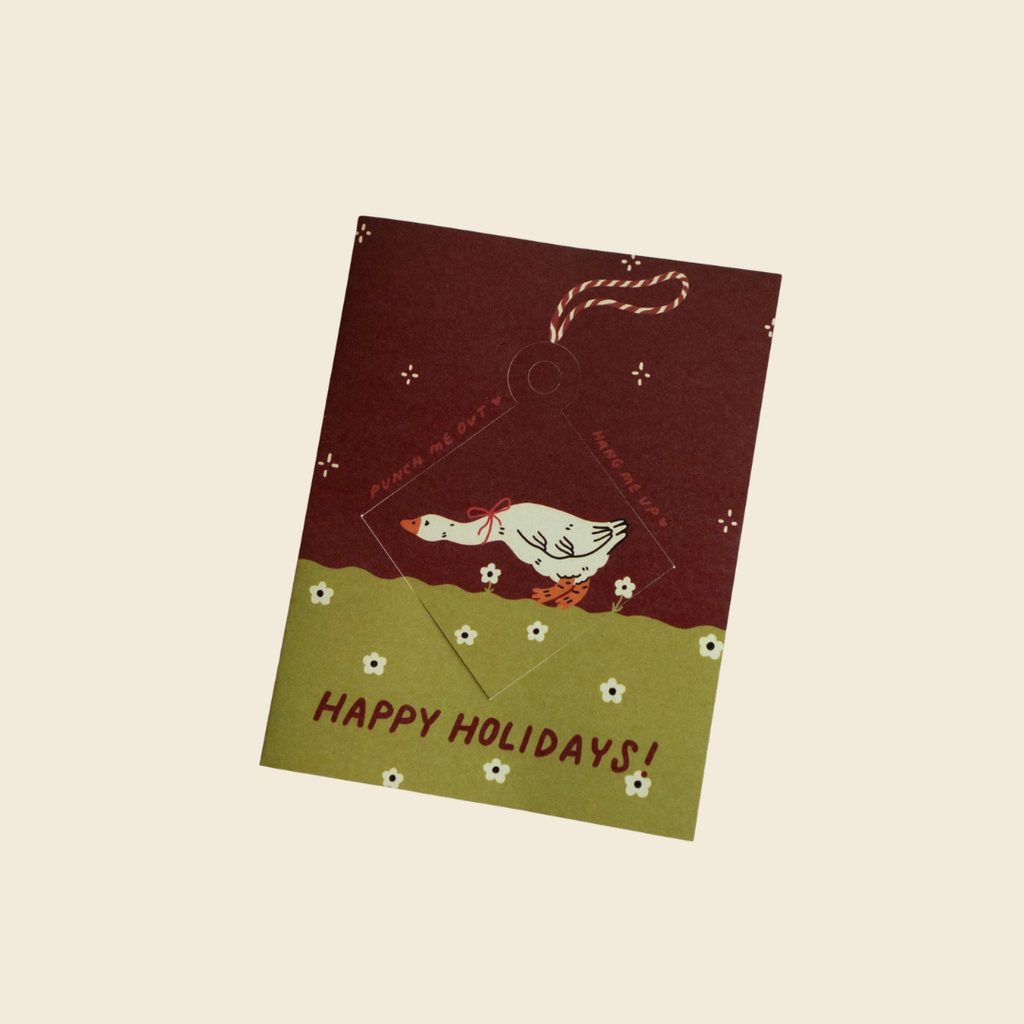 Holiday Goose Punch Out Card