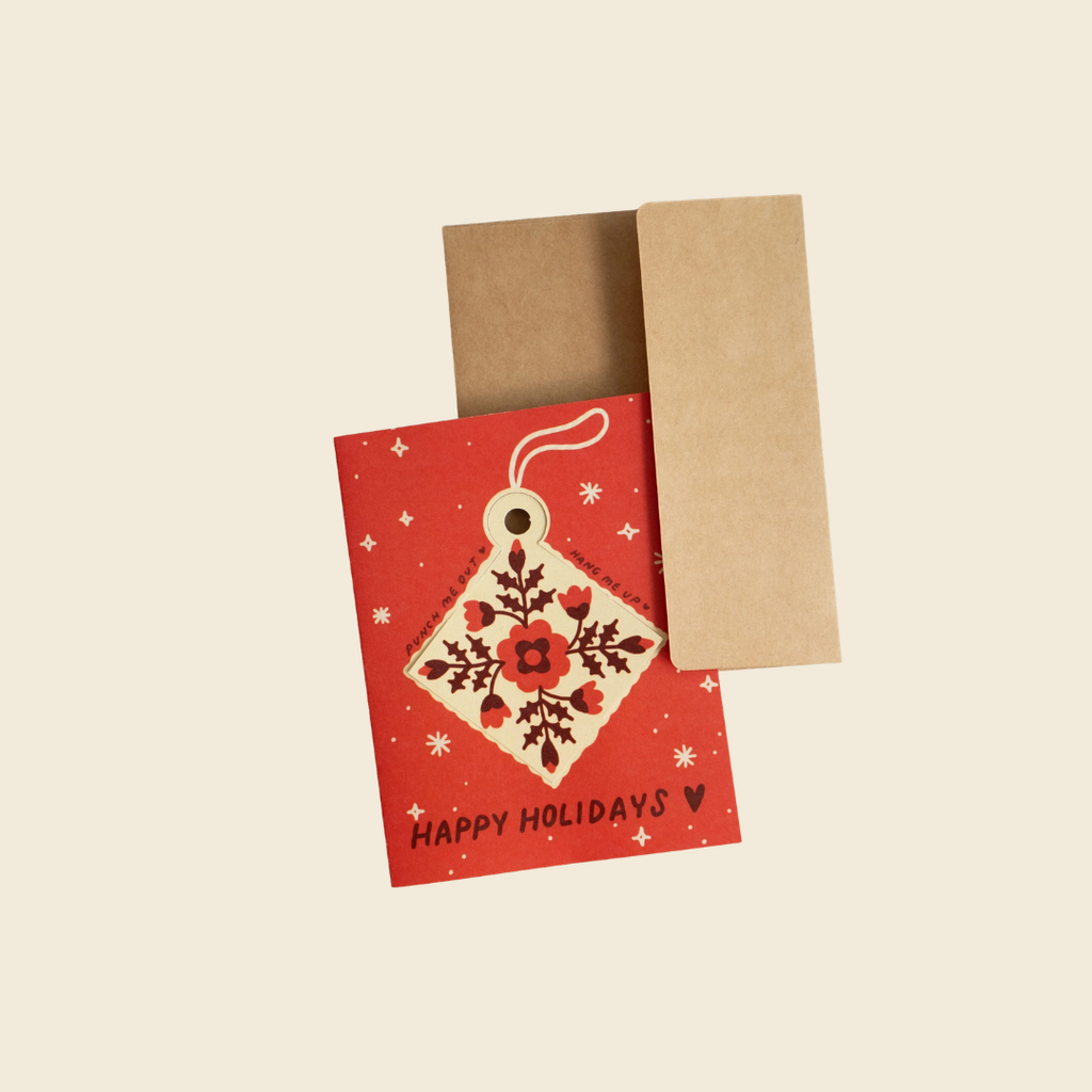 Holiday Quilt Punch Out Card
