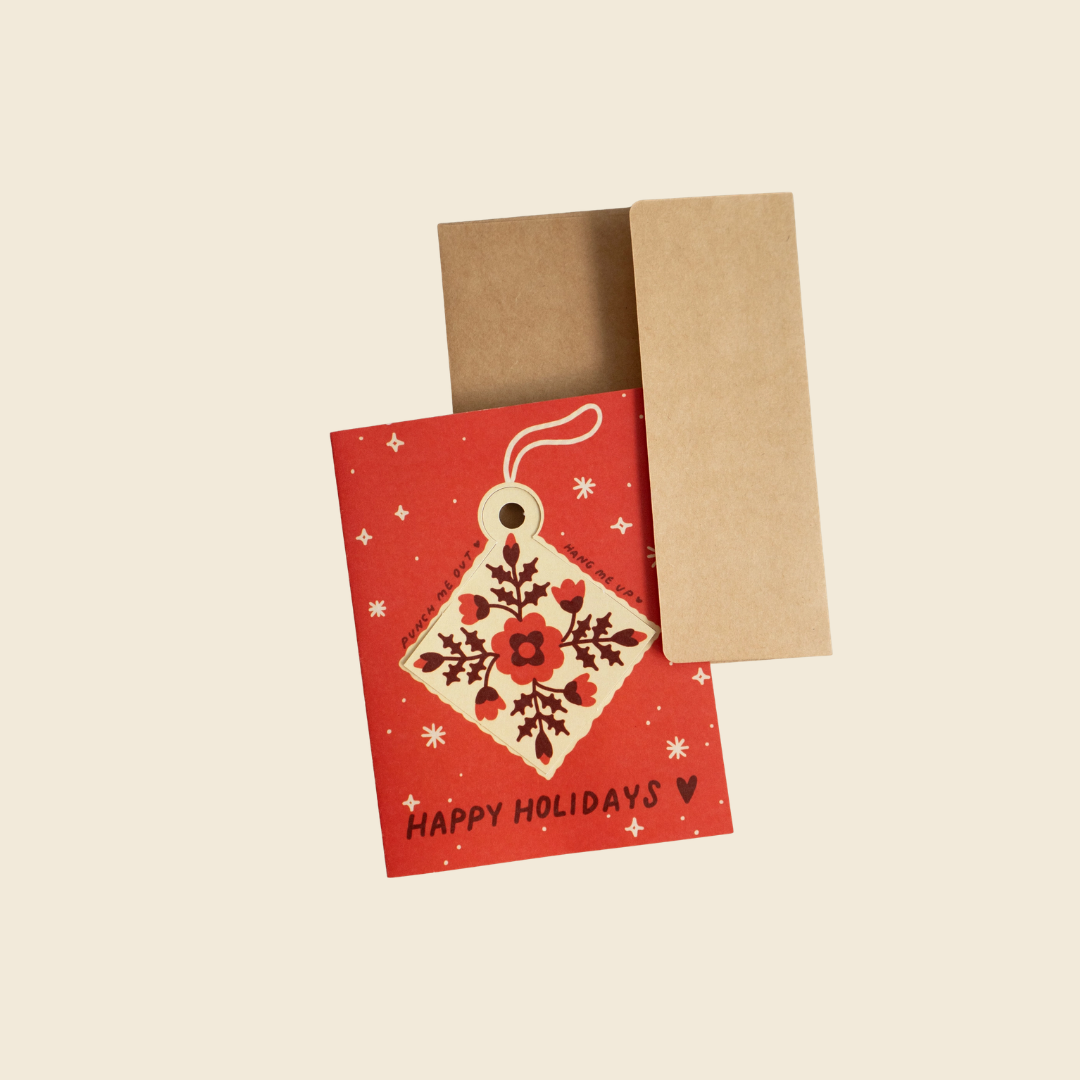 Holiday Quilt Punch Out Card