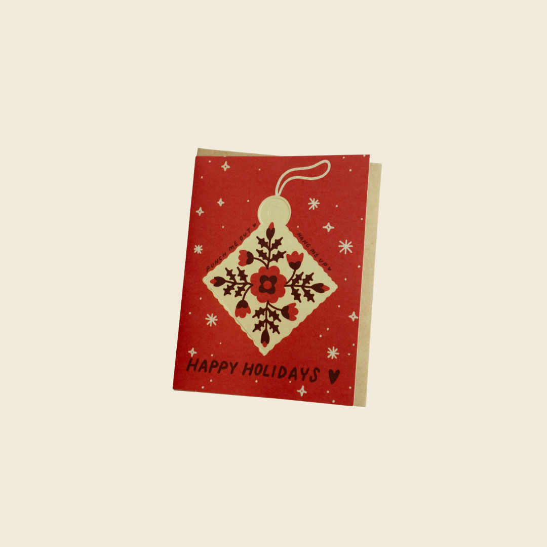 Holiday Quilt Punch Out Card