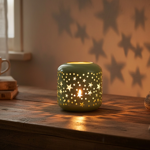 Metal Cutout Candle Holder (Stars)