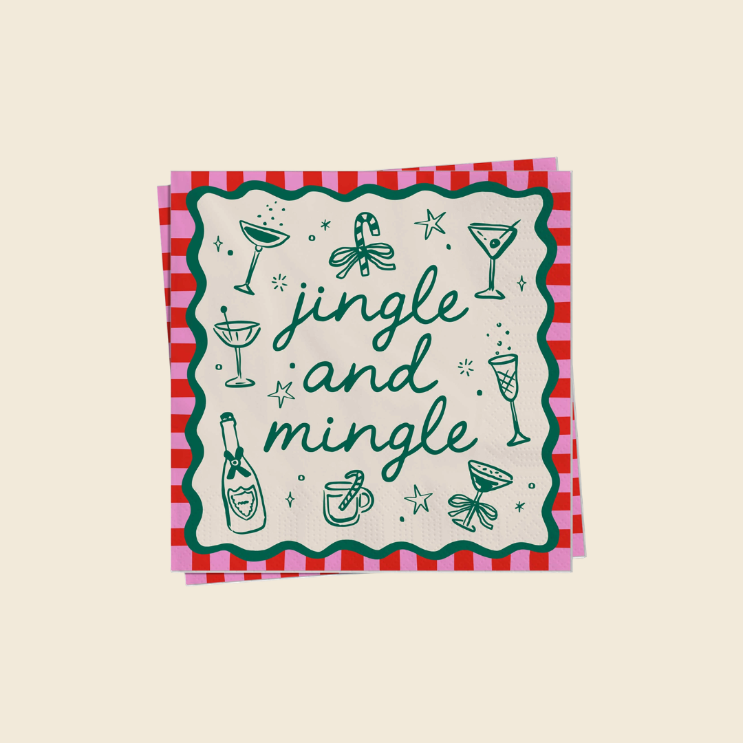 Jingle and Mingle Cocktail Napkins