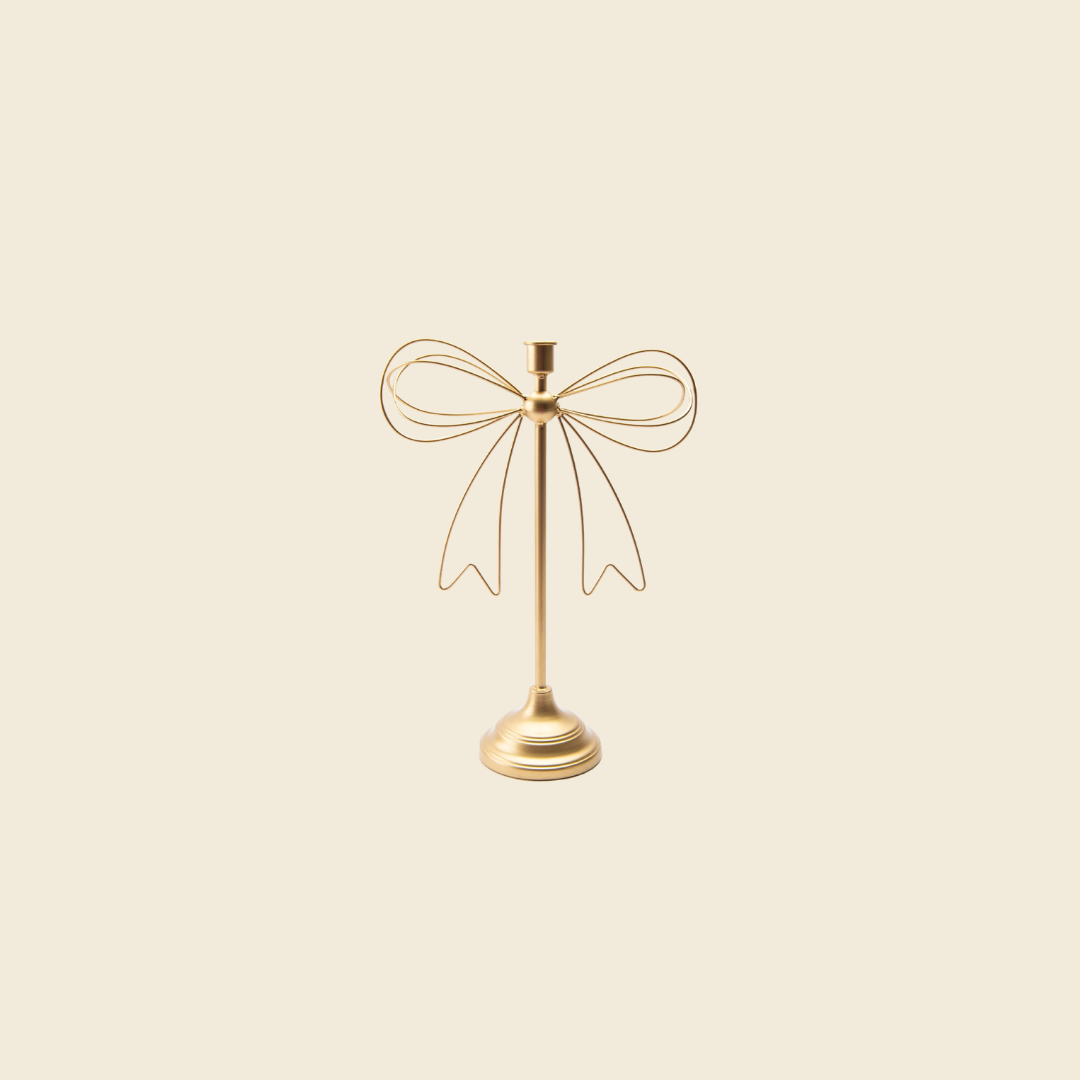 Gold Metal Taper Candle Holders