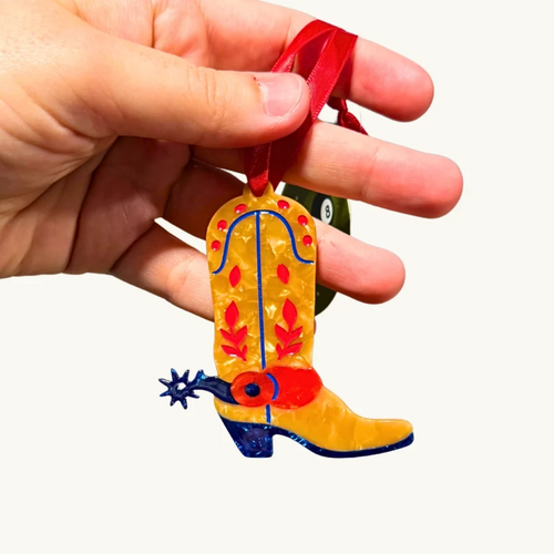 Cowboy Boot Acetate Ornament