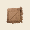 Taupe Heart Weave Cotton Throw