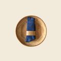 Blue Ribbed Cotton High Socks