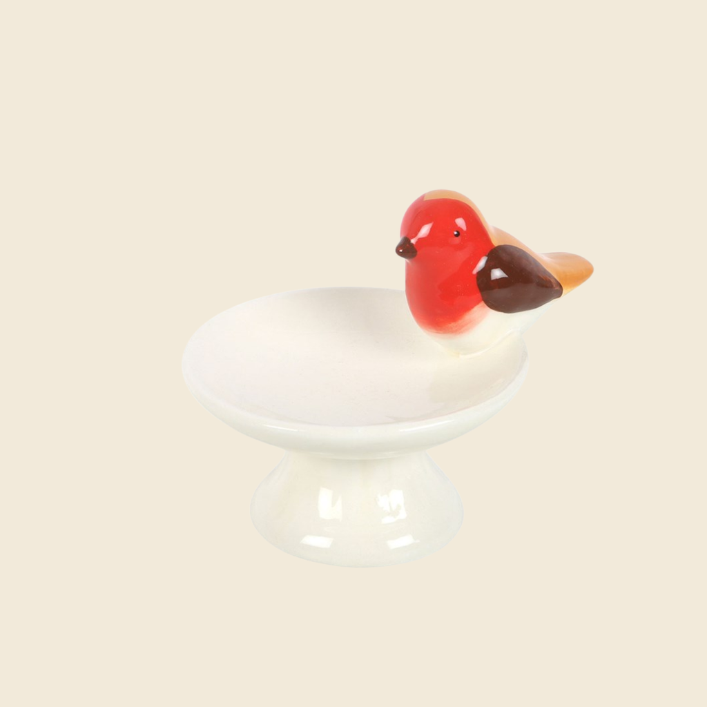 Robin Bird Bath Trinket Dish