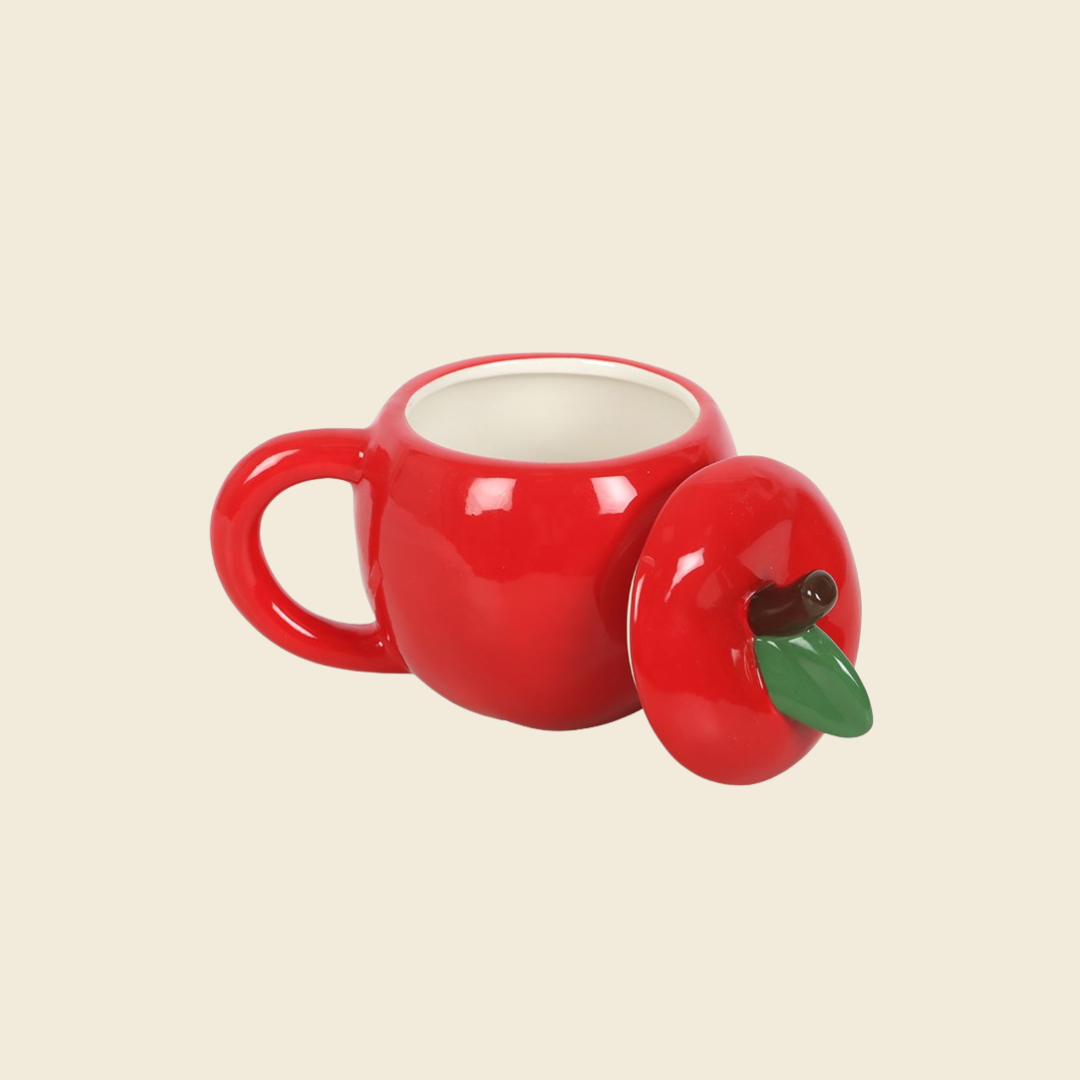 Apple Shaped Lidded Mug