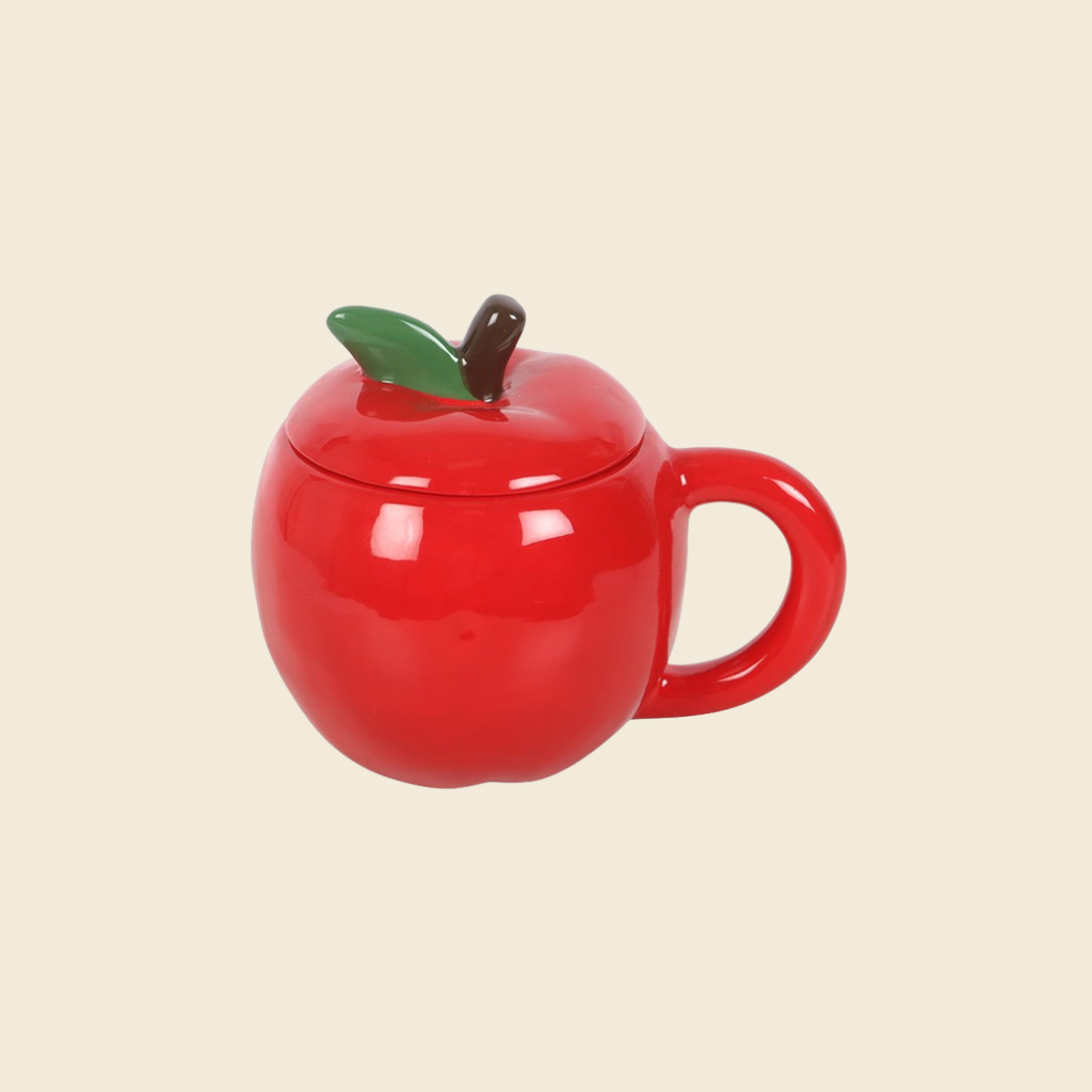 Apple Shaped Lidded Mug