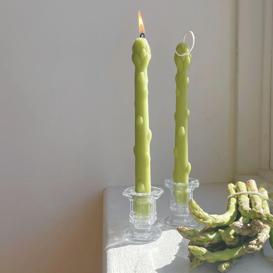 Asparagus Beeswax Tapered Candles
