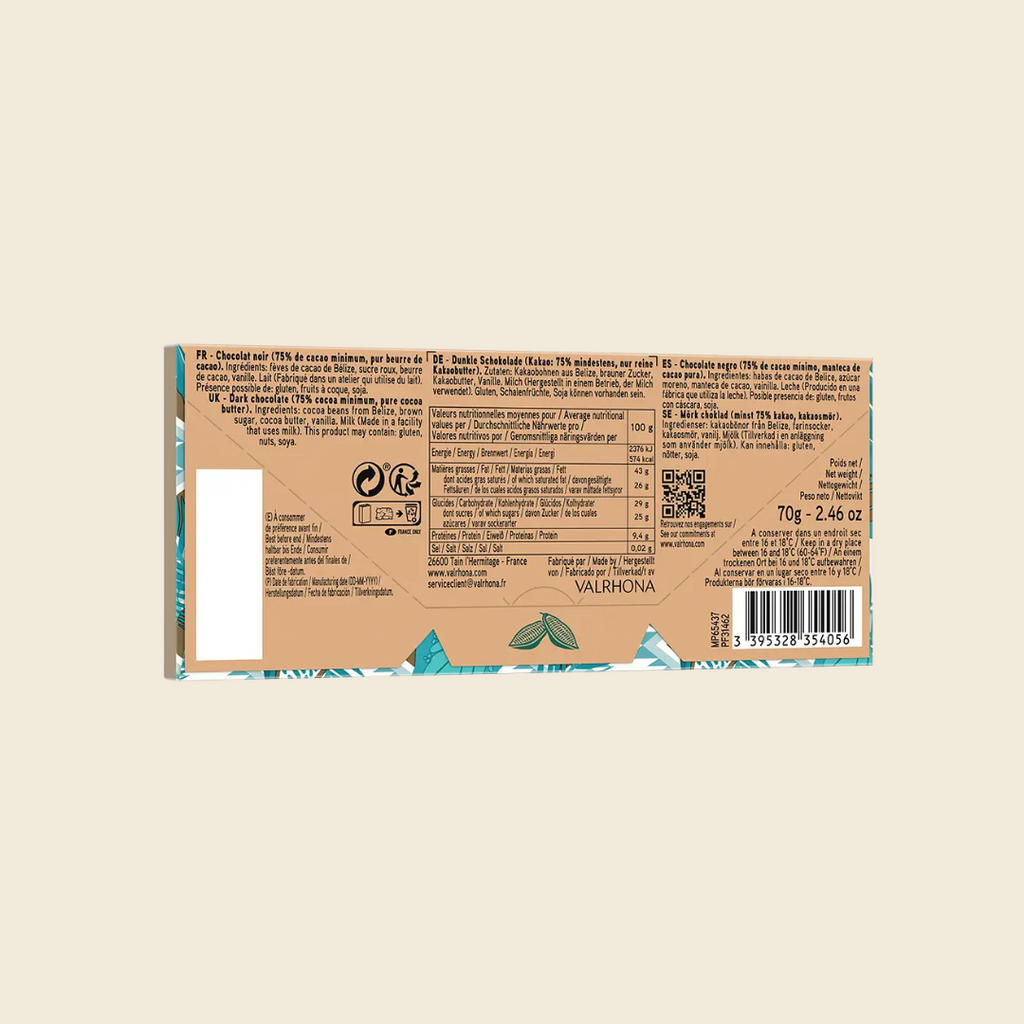 75% Pure Dark Chocolate Bar