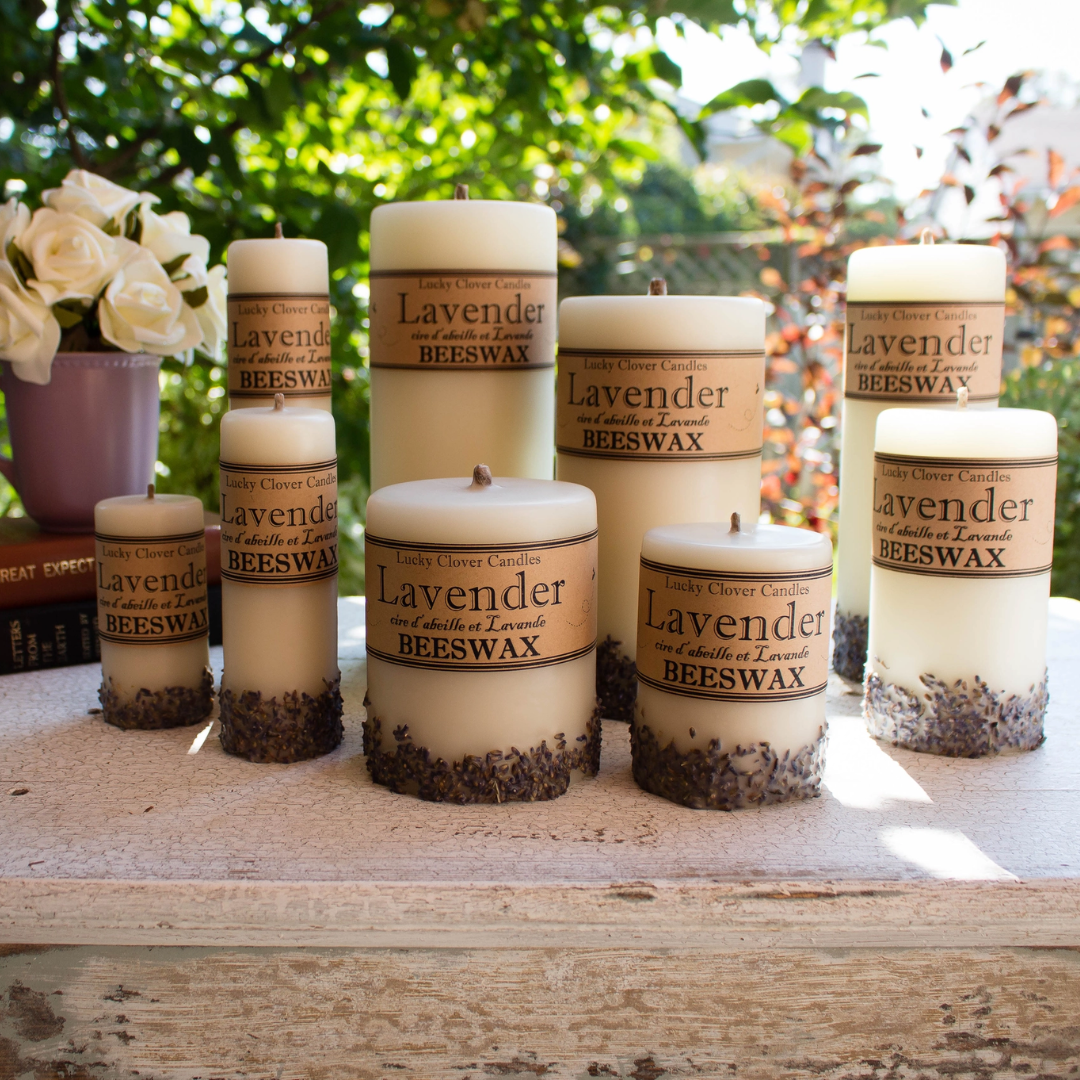 Lavender Beeswax Candles