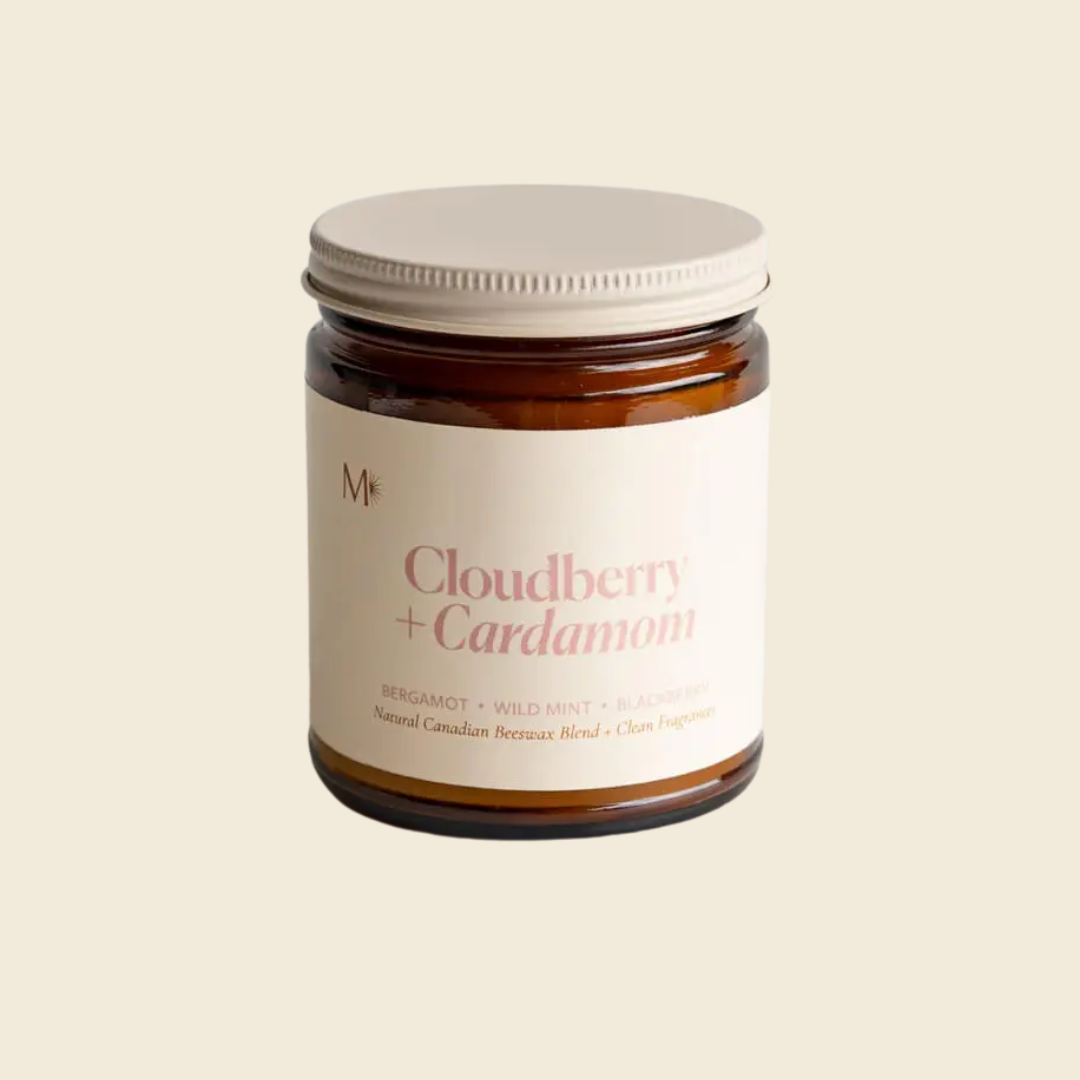 Cloudberry + Cardamon Beeswax Candle