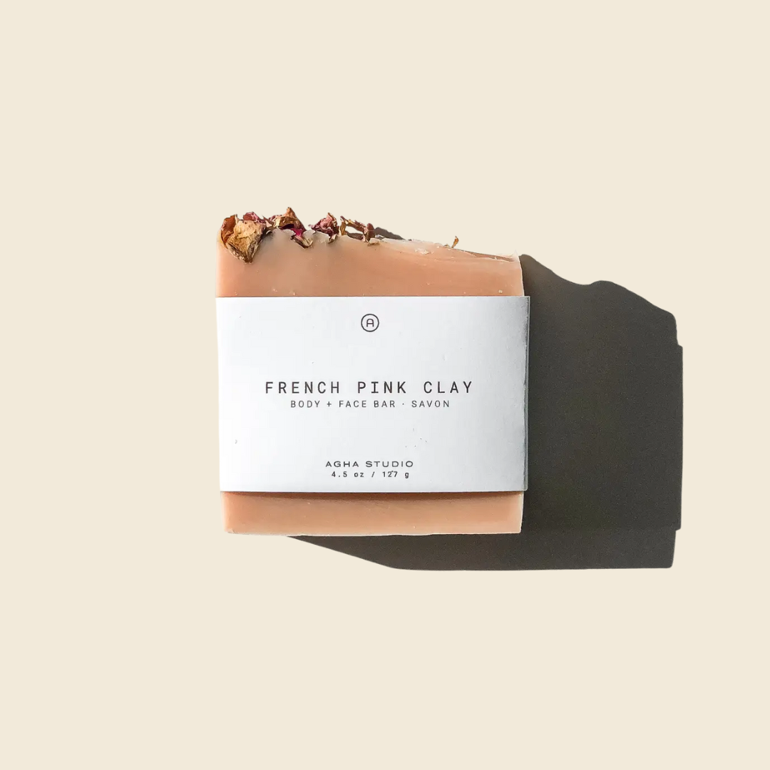 French Pink Clay Body + Face Bar