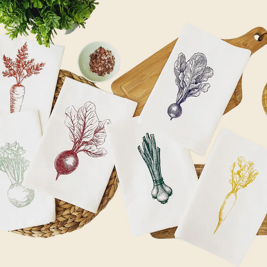 Veggie Print Cloth Napkins