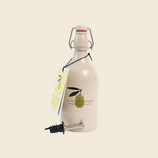 Extra Virgin Green Olive Oil in Ceramic Cruet