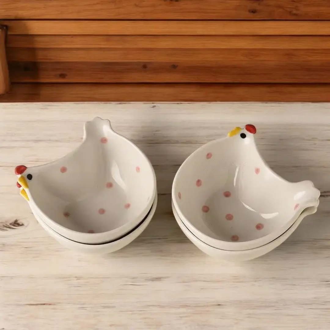 Ceramic Chicken-Shaped Bowl