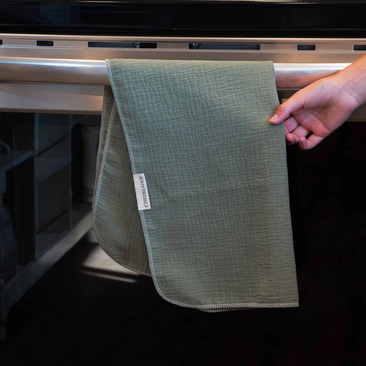 Organic Muslin Kitchen Towel (Sage)