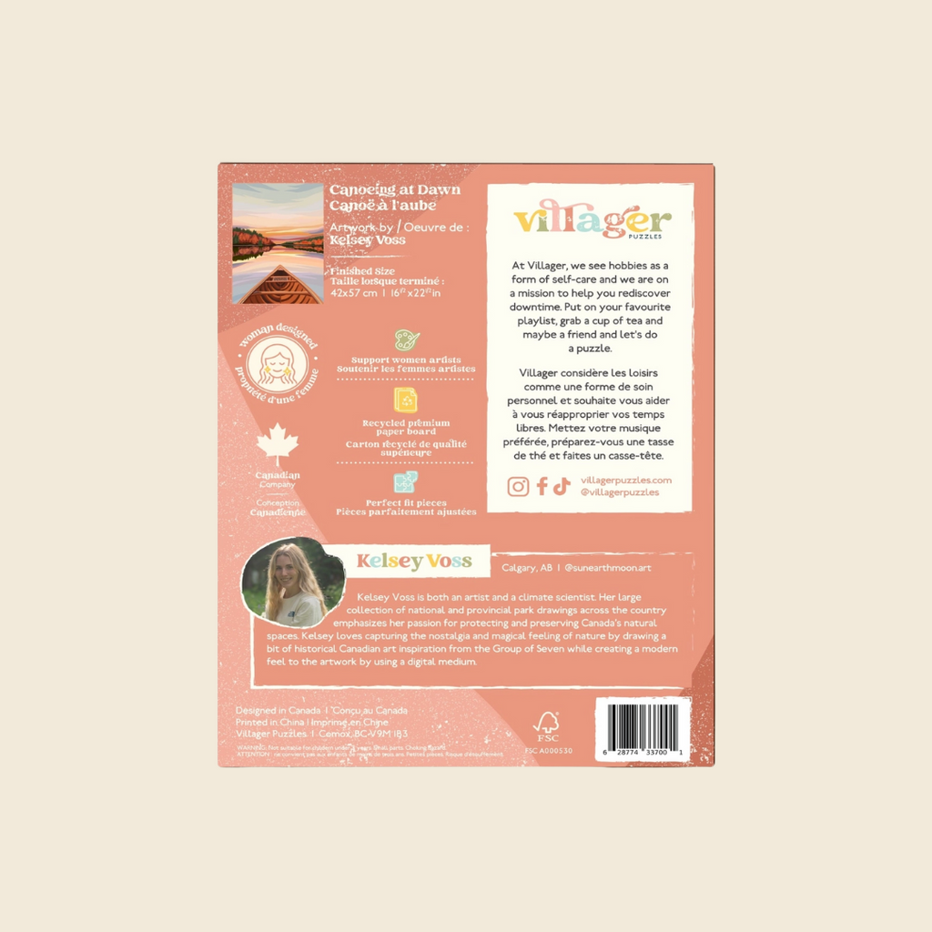 Canoeing At Dawn 500-Piece Puzzle