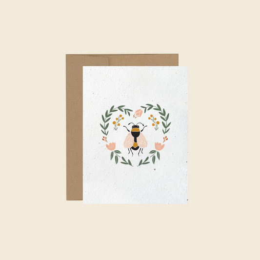 "Bee" Plantable Greeting Card