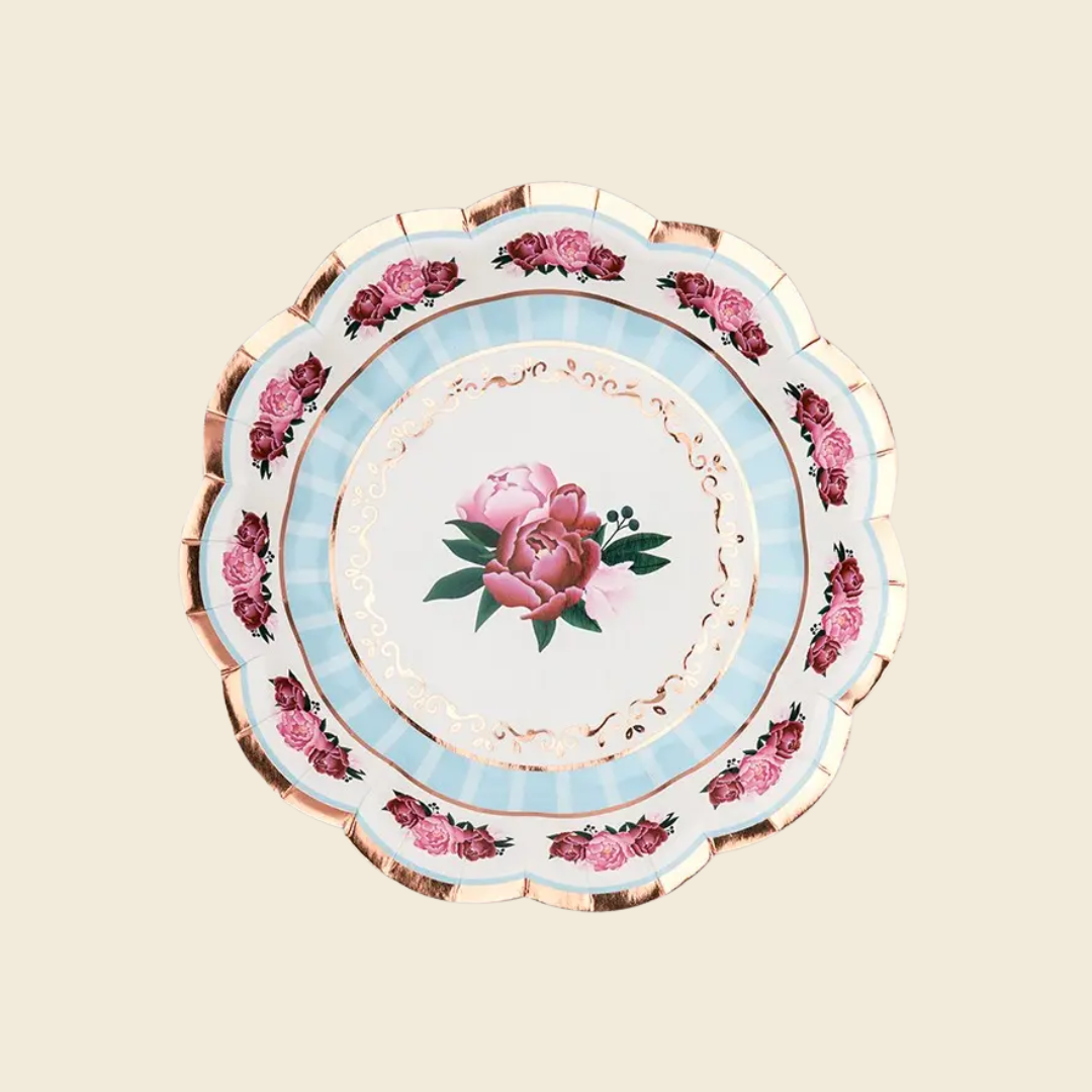 Small Floral Paper Plates