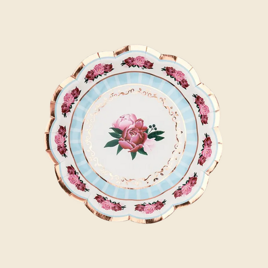 Small Floral Paper Plates