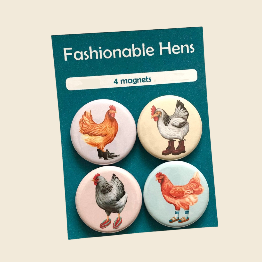 Fashionable Hens Fridge Magnets