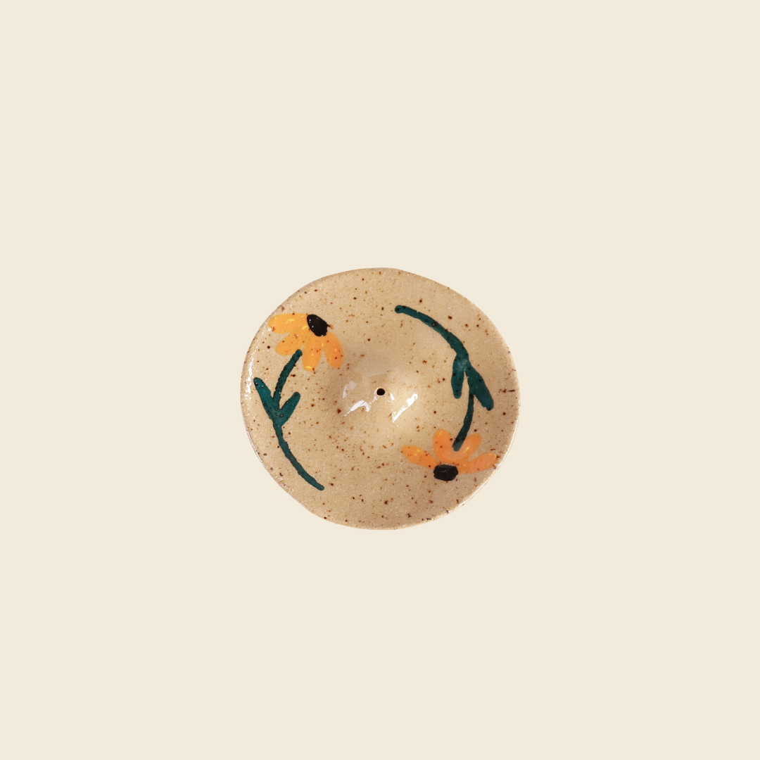 Ceramic Incense Holder - Sunflower