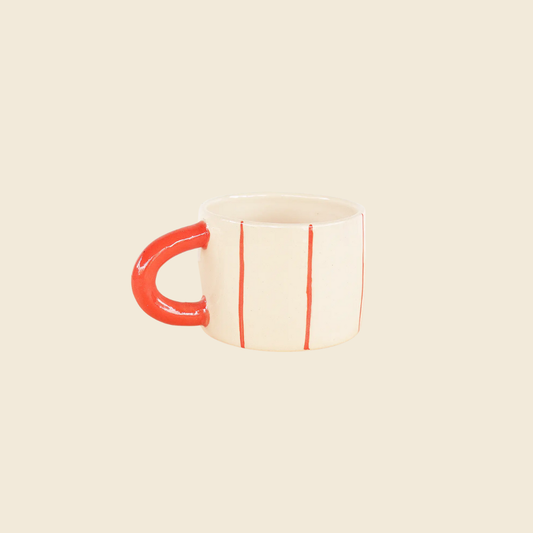 Ceramic Striped Coffee Mug