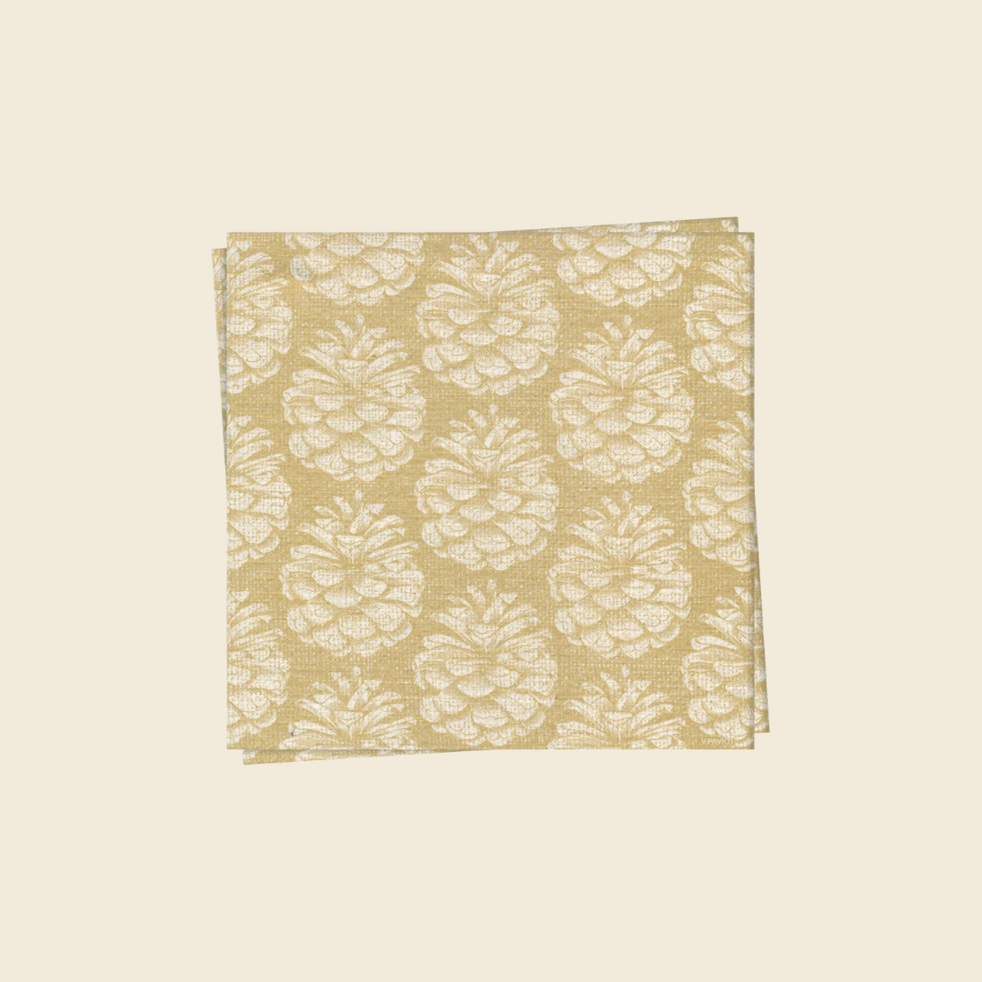 Gold Pinecone Napkins