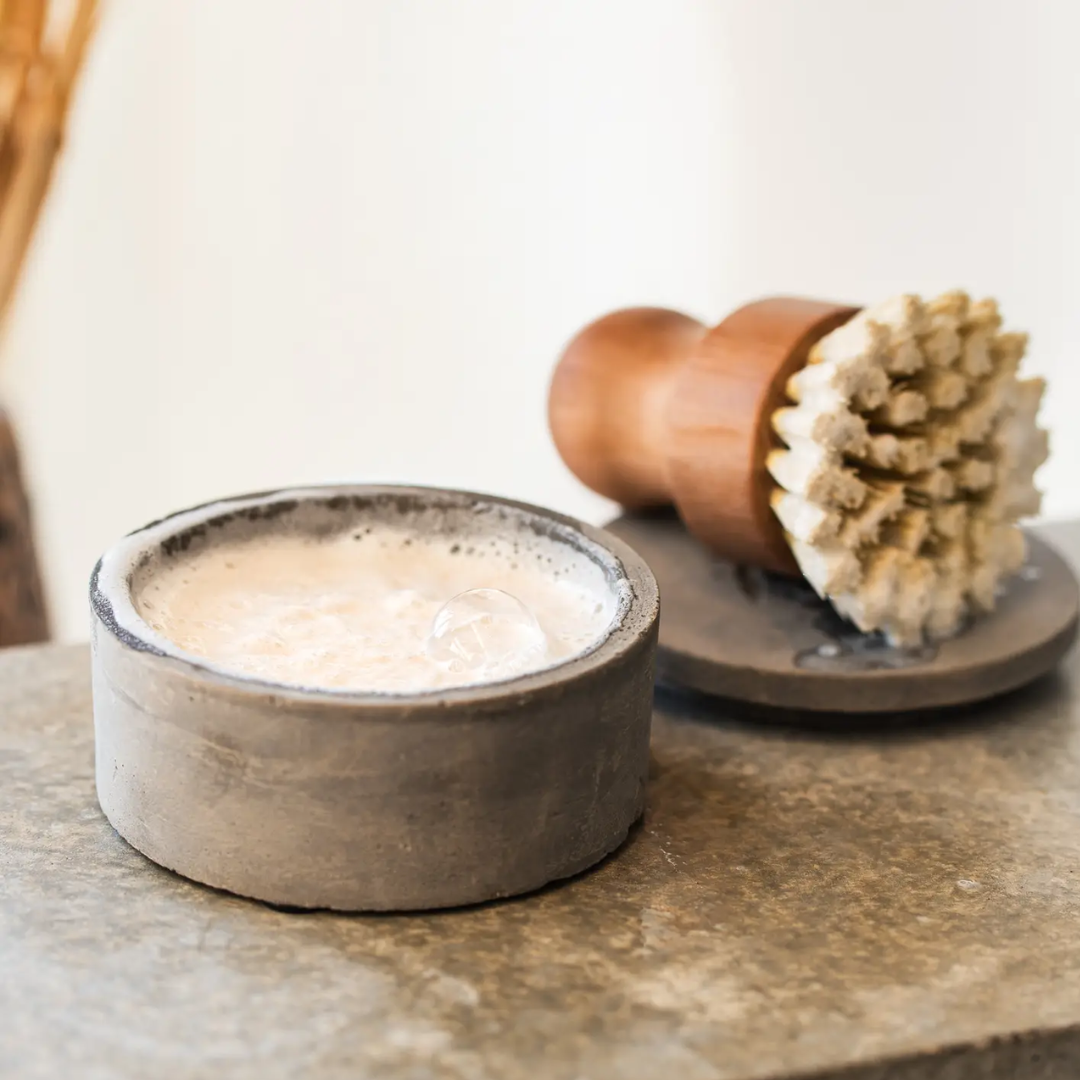 Solid Soap Dish in Concrete Jar