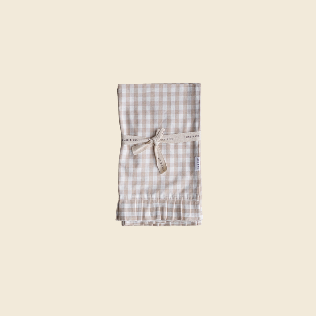 Ruffle Gingham Towels