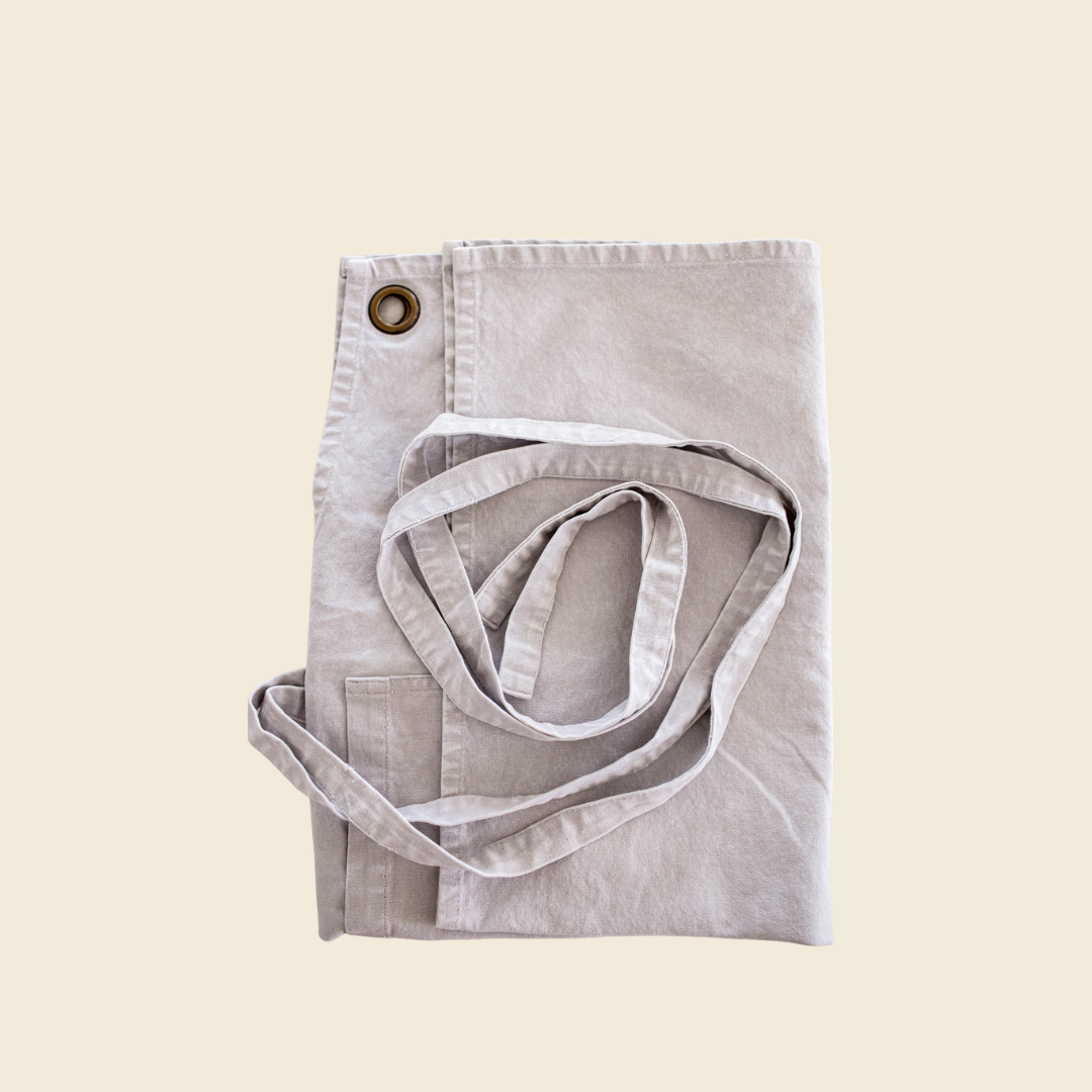 Taupe Stone-Washed Apron