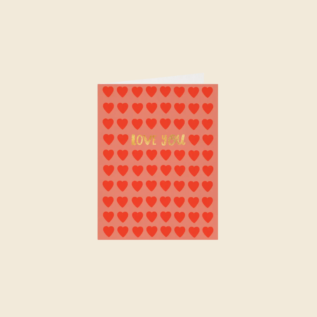 Red Hearts Card