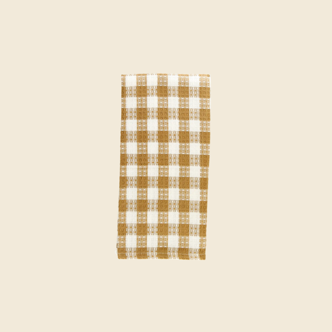Beige Check Tea Towels
