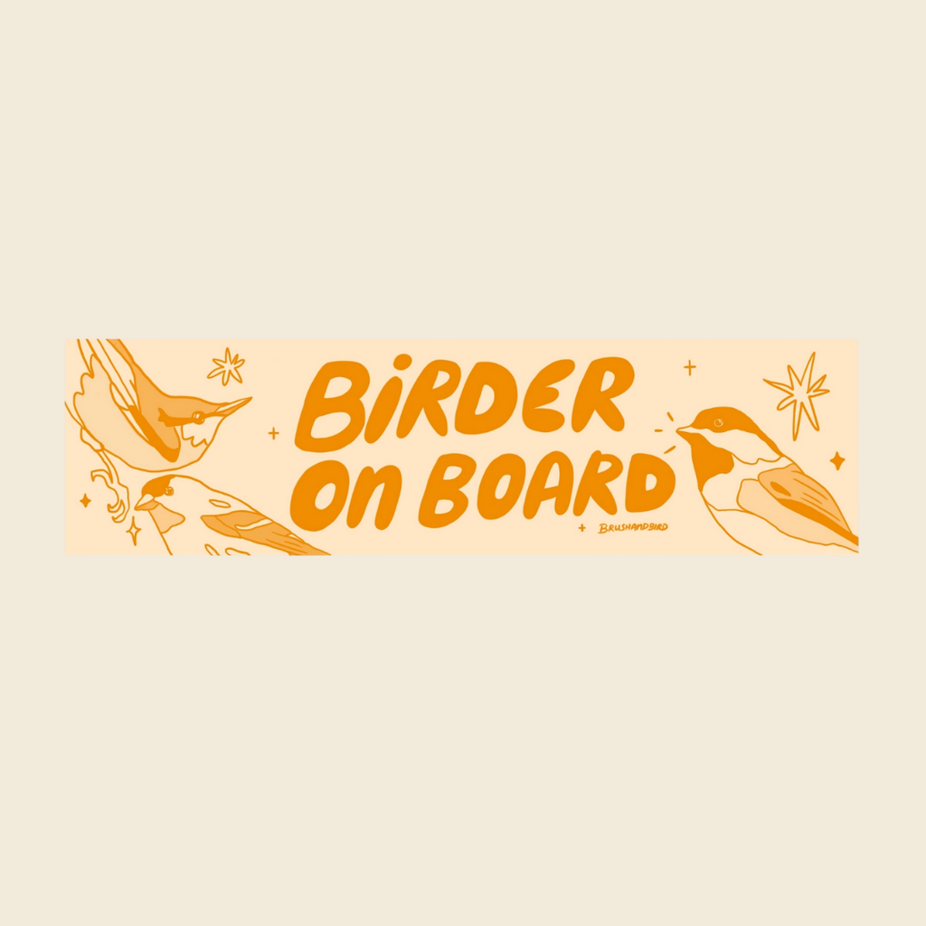 Birder On Board Bumper Sticker