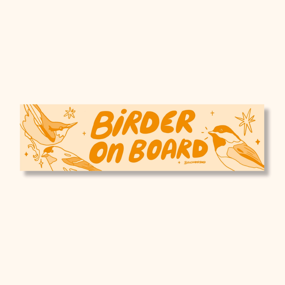 Birder On Board Bumper Sticker