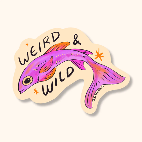 Pink Fish Sticker