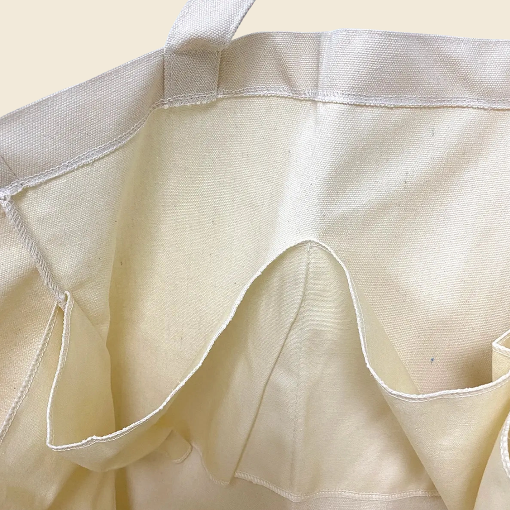 Canvas Grocery Bag with Pockets