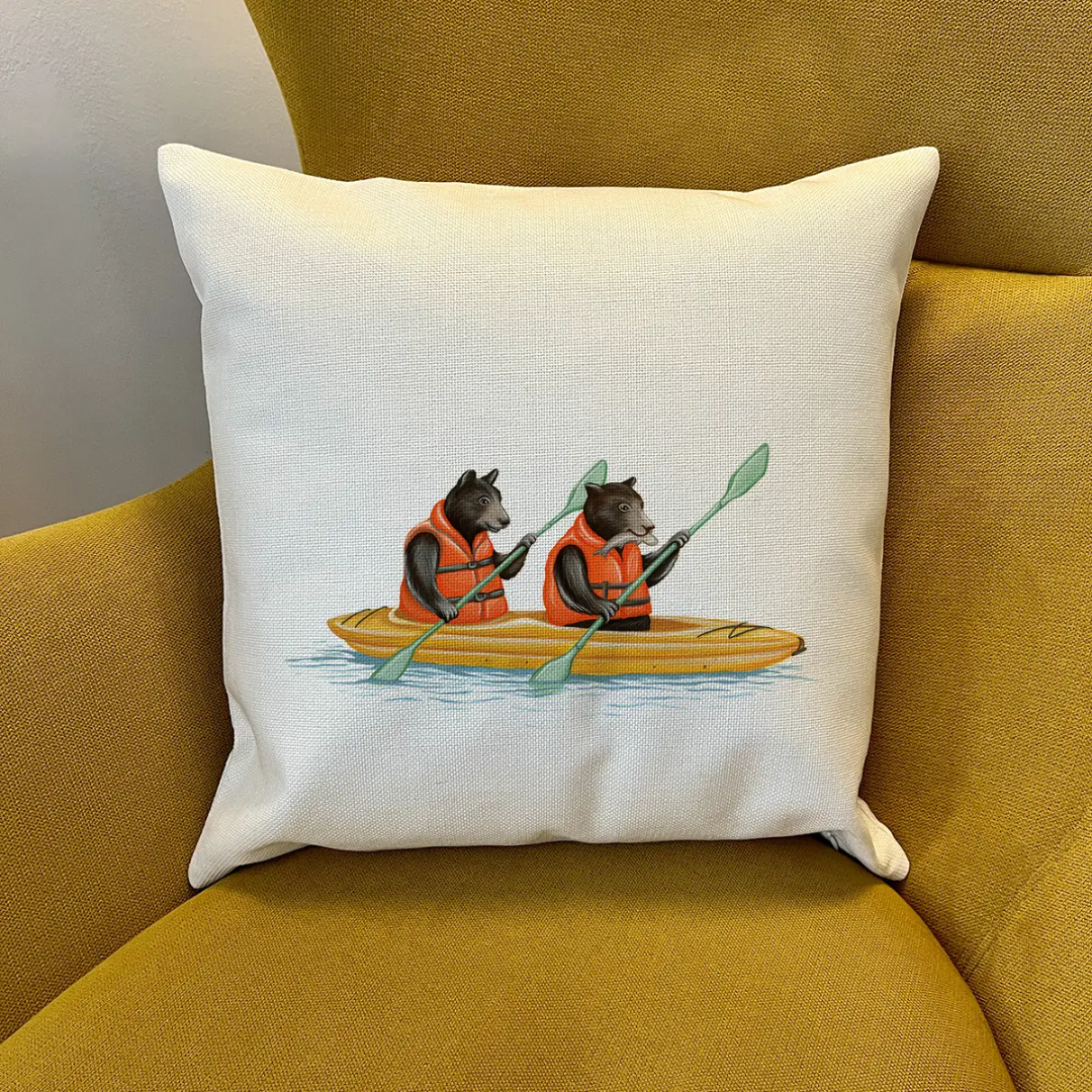 Bears Kayaking Pillows