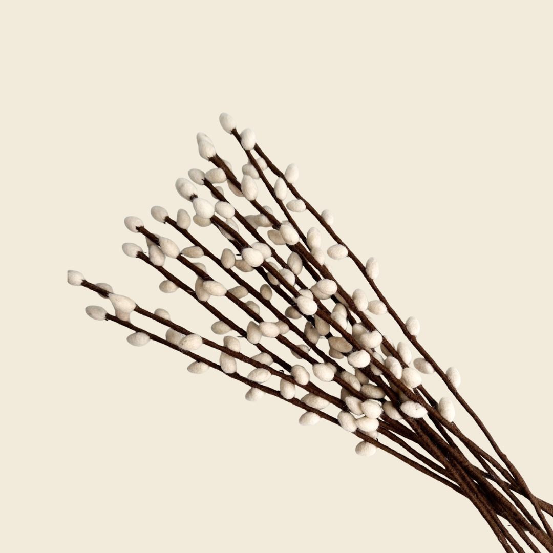 One Felt Pussy Willow Stem