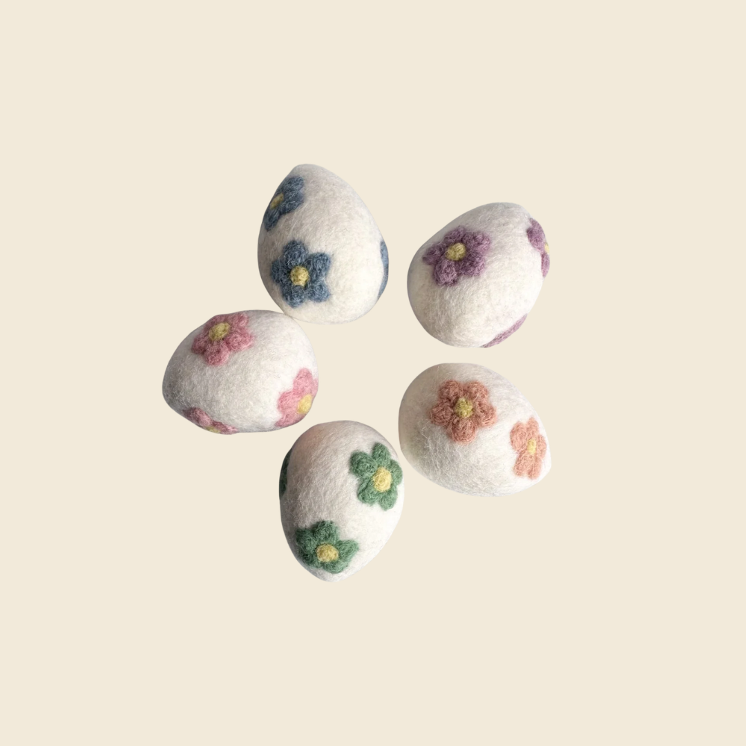 Floral Felt Eggs